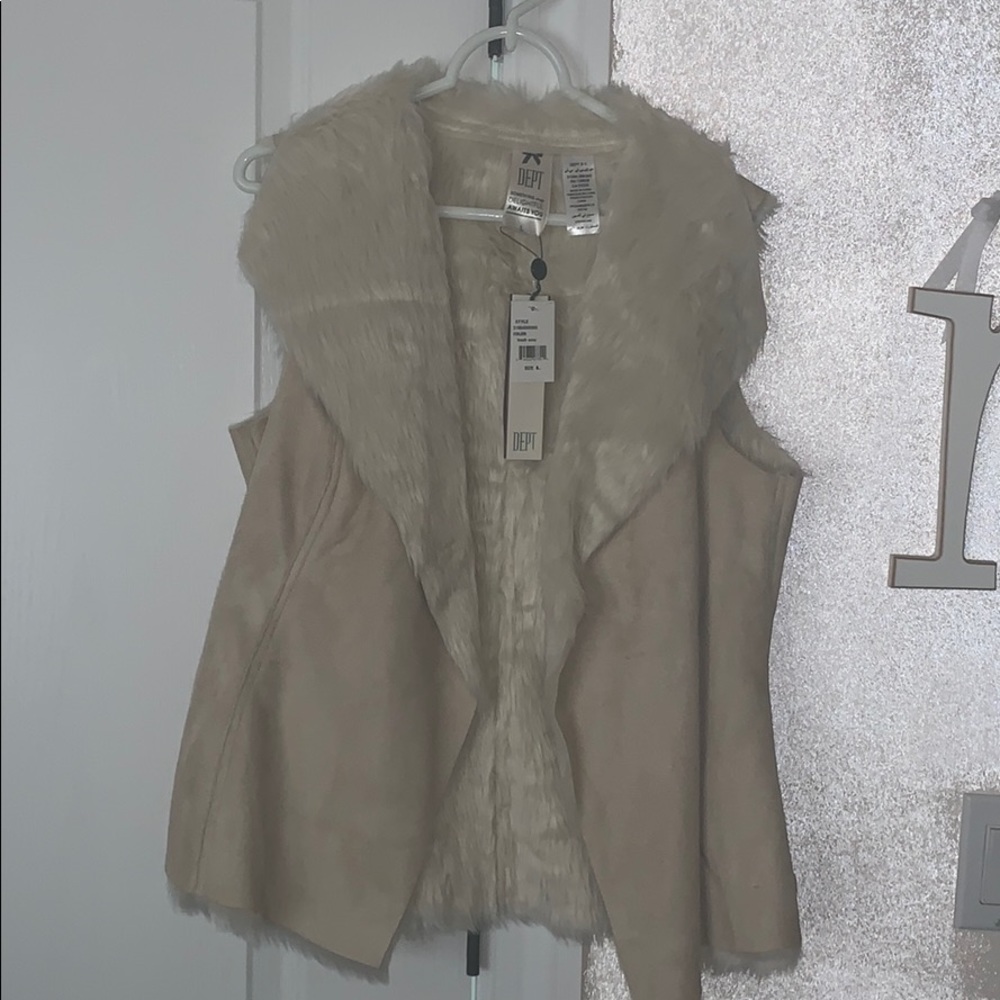 NWT Faux Fur and Suede Vest